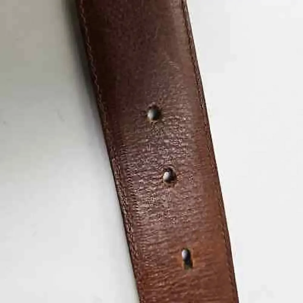 Vintage Ralph Lauren Alligator Leather & Sterling Silver‎ Belt 2268 Men 30 Brown